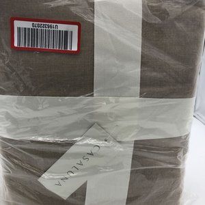 Casaluna King Duvet Set Light Brown Cotton/ Cashmere